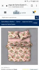 Jogo de Cama Queen 4 peças Micro Color Art Corttex Salmao 247A R$60