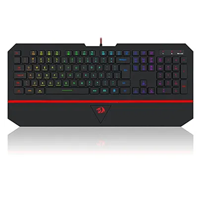 Teclado Gamer Membrana Redragon Karura 2 RGB ABNT2 Preto - K502RGB, UNICO