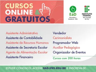 Cursos novos EaD IFRS com certificado