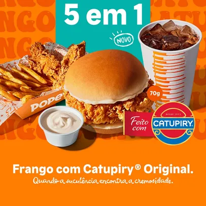 [SP e RJ] Novo combo 5 em 1 Frango com Catupiry Original - Popeyes