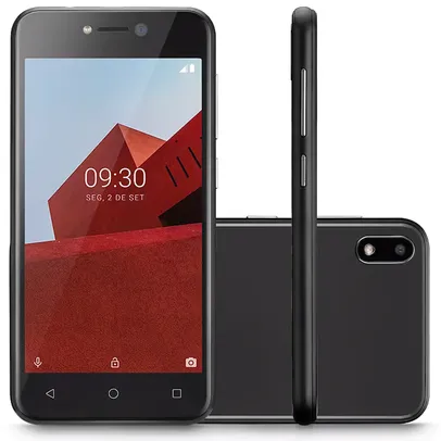 Smartphone Multilaser E P9128 Preto com 32GB, Tela 5”, Android 8.1, Dual Chip, Câmera 