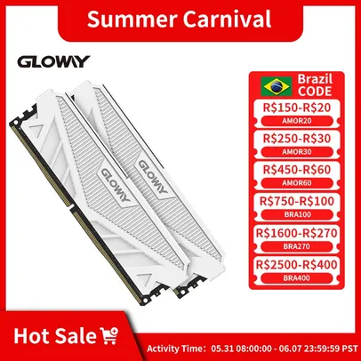 [App/Moedas] Memória RAM Gloway 16GB (2x8) 3200MHz