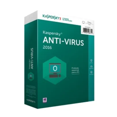 Kaspersky Antivírus 2016 5 PCs (Update 2017 Grátis)