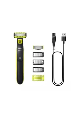 Aparador e raspador para rosto e corpo OneBlade com 4 pentes, à prova d’água, bivolt - QP2824/10 Philips