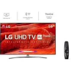 [CC Sub] Smart TV 55" LG ThinQ AI 4K 55UM7650 + Controle Smart Magic | R$2.236