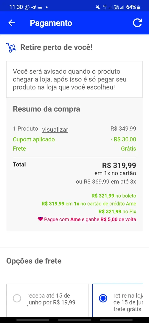 Imagem na descrição da promoção