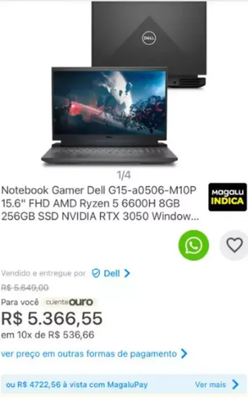 Imagem na descrição da promoção