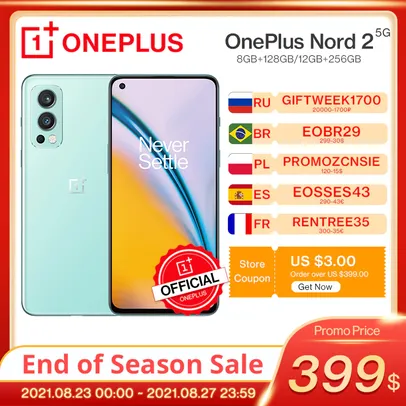Smartphone Oneplus Nord 2 5G 8GB 128GB - Versão Global