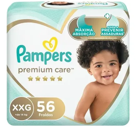 Fralda Pampers Premium Care Jumbo Tamanho Xxg 56 Unidades