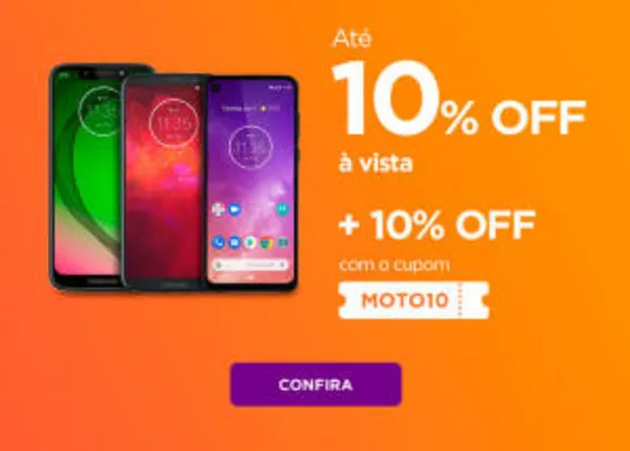 10% OFF em Smartphones da Motorola no Carrefour