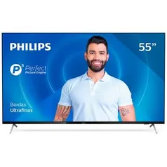 Smart TV Philips 55´, 4K UHD, 3 HDMI, 2 USB, WiFi, Bluetooth, Dolby Atmos - 55PUG7625/78