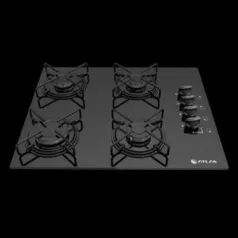 Cooktop à Gás Atlas com 4 Bocas Ágile com Mesa de Vidro Preto Bivolt | R$240