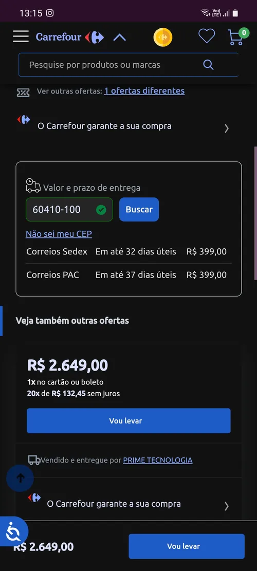 Imagen na descrição da promoção