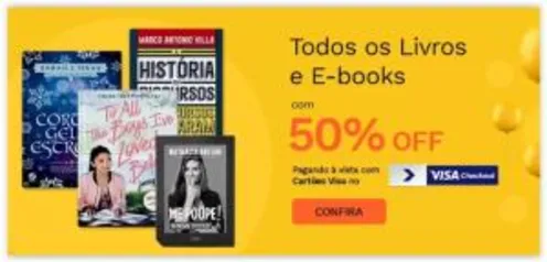 50% off em fones de Ouvido pagando com visa checkout