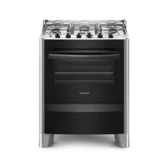 Fogão 5 Bocas Continental Automático Prata com Mesa de Inox (FC5CS)