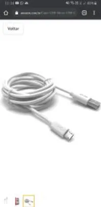 [PRIME] Cabo USB-Micro USB C3Plus 1M 2A Branco | R$7