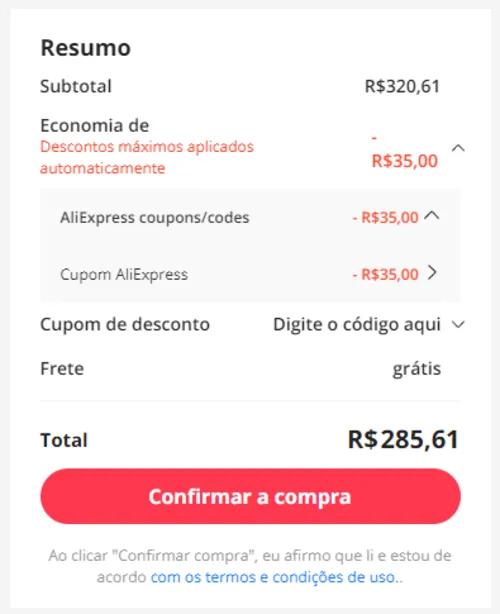 Imagem na descrição da promoção