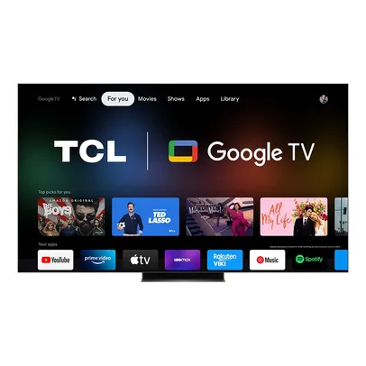 Smart TV 65 Polegadas TCL QLED 4K UHD Mini LED, HDMI, BlueTooth, USB, Wifi, FreeSync, Google TV - 65C835