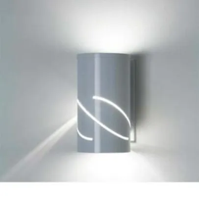 Arandela de Alumínio redonda para lâmpada E27 branca ideal