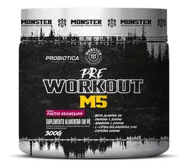 Pre Treino 300g Probiotica Frutas Vermelhas Pré Workout Monster M5