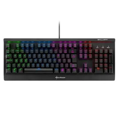 Teclado Mecânico Gamer Sharkoon Shark Skiller, RGB, Switch Kailh Blue, ABNT2 - SGK3 | R$250