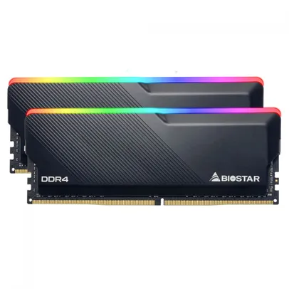 Memória DDR4 Biostar Gaming X, 16GB (2x8GB), 3200MHz, RGB, Black, DMD32EU4RP-EB18A-BS2 | R$429