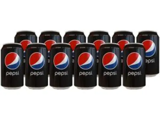 Refrigerante Lata Pepsi Cola Zero 12 Unidades - 350ml | R$ 16