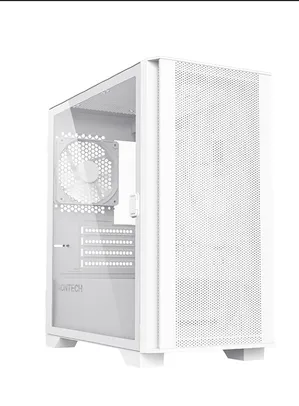 Gabinete Gamer Montech AIR 100 Lite, Mid Tower, White,  mATX, 2 Fans, Vidro Temperado