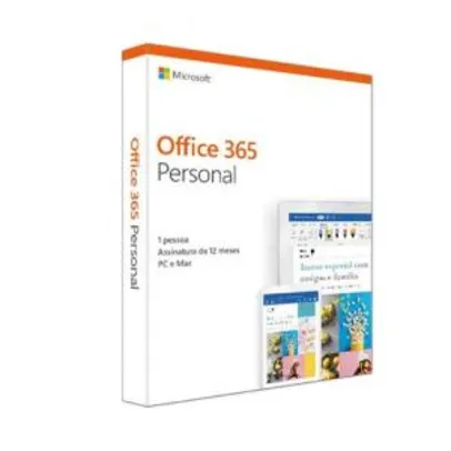 Microsoft Office 365 Personal Assinatura Anual para 1 Usuário PC | R$70