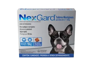 NexGard Antipulgas e Carrapatos para Cães de 10.1 a 25kg 3 tabletes