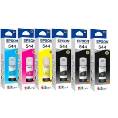 Kit De 6 Refil Tintas Epson T544 Legítimo L3110 L3150