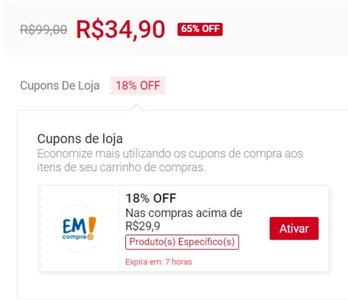 Imagem na descrição da promoção