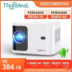 Projetor TD91 Thundeal Wi-Fi, 1280x720, com ou sem Android, Espelhamento de Tela, roda 4k