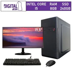 Computador Completo Intel Core I5 8gb Ssd 240gb Monitor Hdmi Led hdmi 19.5 Digital Corp