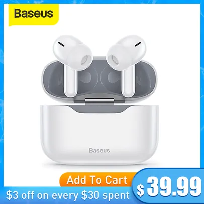 Saindo por R$ 182: (Qualquer usuário) Fone de ouvido Baseus S1 - ANC - Bluetooth 5.1 | R$182 | Pelando