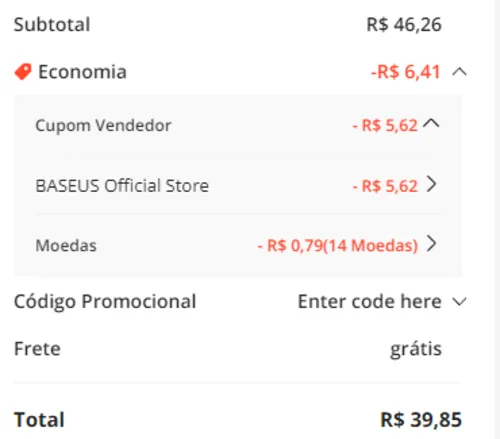 Imagem na descrição da promoção