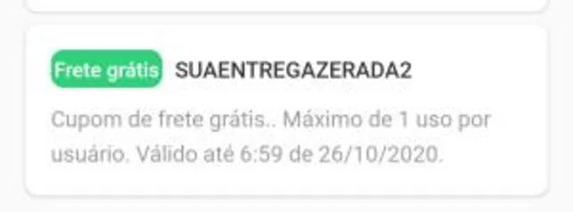 [Usuários selecionados] Cupom Frete Grátis Zé Delivery