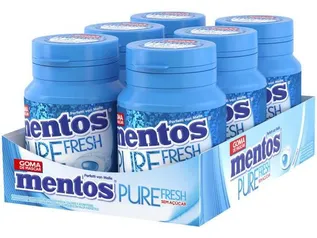 [APP +OURO] 6 Unidades Goma de Mascar Mentos Pure Fresh Mint sem Açúcar | R$27