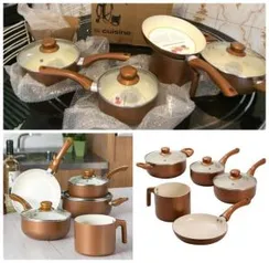 [Shoptime] Conjunto de Panelas Dijon La Cuisine com Revestimento Cerâmico 5 Peças