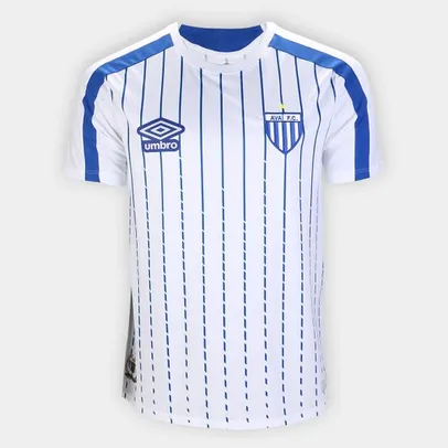 Camisa Avaí II 2019 s/n° Jogador Umbro Masculina - Branco+Azul | R$ 64