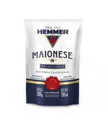 [REC/+ Por -R$2,20] Hemmer Maionese Tradicional Sache Hemmer 200G