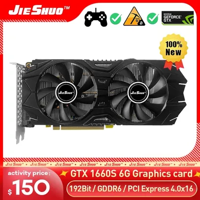 Placa de Vídeo GTX 1660 Super Jieshuo