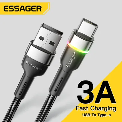 Essager Cabo USB Tipo C, A para Tipo C, Cabos de Carregamento Rápido para Xiao