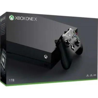 (CC Americanas) Console Xbox One X 1TB 4K+ Controle sem Fio (Marketplace)(1590 com AME)