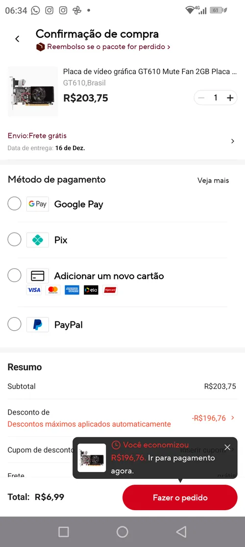 Imagem na descrição da promoção