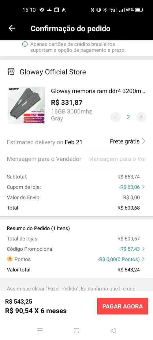 Imagem na descrição da promoção