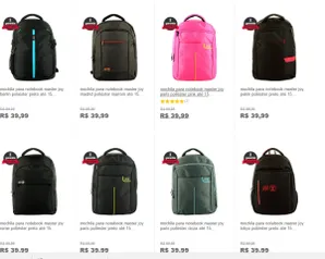 Mochilas temáticas para notebook Master Joy (vários modelos)- R$40