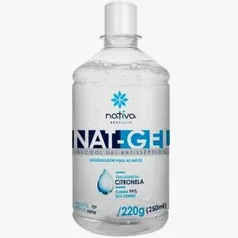 Álcool Em Gel 70% Higienizador De Mãos Com Citronela 250ml | R$16