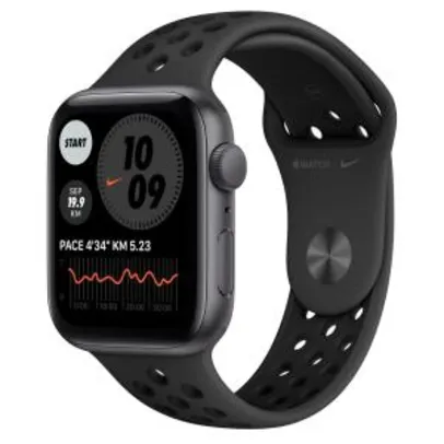 Apple Watch Se 40mm - Caixa Cinza-Espacial e Pulseira Esportiva Nike Cinza-Carvão/Preto