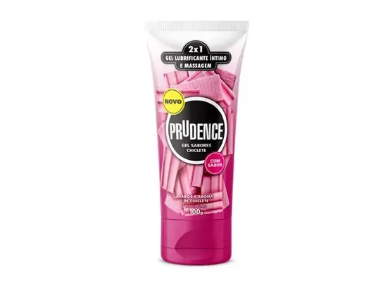 Gel Lubrificante Íntimo e Massagem Prudence Chiclete 100g